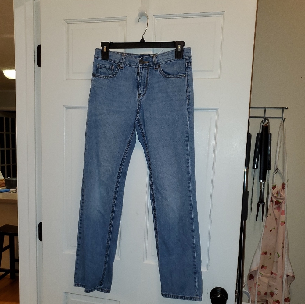 Old Navy Boys 14 Slim Straight Jeans Med Wash
